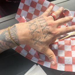 Hand can cover the burger.