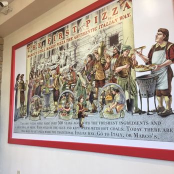 Marcos Pizza - a mural of a group of people - Pizza Near Me - Fayetteville, North Carolina