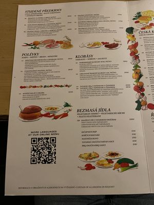 Menu photo 2 U Glaubiců Prague, PR
