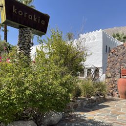 Exterior outside entrance of Korakia Pensione - Palm Springs, California Exterior outside entrance of Korakia Pensione - Palm Springs, California