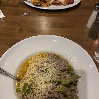 Frankie Bones Bluffton - Broccoli sausage pasta and veal parm - American Near Me - Bluffton, South Carolina