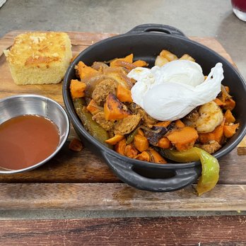 Turning Point Cherry Hill - Nola Sweet & Spicy Shrimp Hash - Breakfast & Brunch Near Me - Cherry Hill, New Jersey