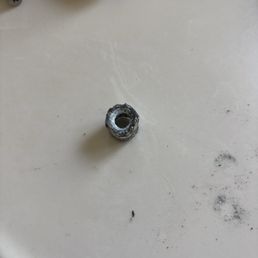 This is the piece they removed from the tap so I could put on a new faucet head.