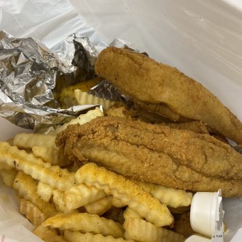 A'Nets Katch - Choice of 2: Catfish + Flounder with Fries, Corn, and Hushpuppies! - Seafood Near Me - Knightdale, North Carolina