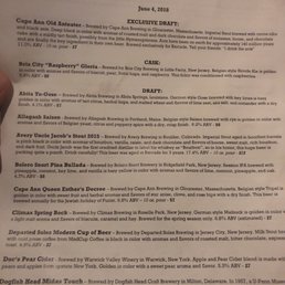 Beer menu 6-4-18