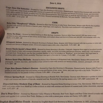 Barcade - Beer menu 6-4-18 - Bars Near Me - Jersey City, New Jersey Barcade - Beer menu 6-4-18 - Bars Near Me - Jersey City, New Jersey