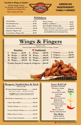 Menu photo 1 Craven Wings Knoxville, TN