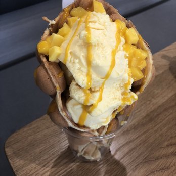 Awake Coffeehouse - Mango bubble ice cream waffle - Coffee & Tea Near Me - Edmonton, Alberta Awake Coffeehouse - Mango bubble ice cream waffle - Coffee & Tea Near Me - Edmonton, Alberta