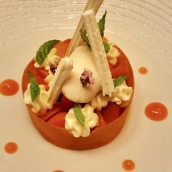 Les Touristes - Apricot dessert with ice cream