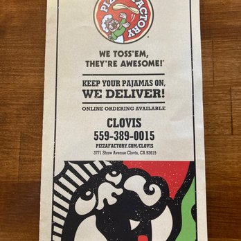 Pizza Factory - Menu - Pizza Near Me - Clovis, California