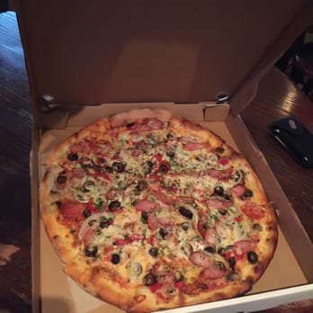 J. Dolan's - My latest flavor sensation! Pepperoni sausage black olive red peppers MAUI onion mushrooms extra Cheese! - Pizza Near Me - Honolulu, Hawaii