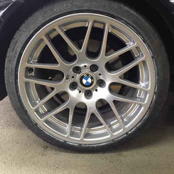 Repairs On Wheels - Refinished BMW ZCP BBS Aluminum rim. Impossible to tell where any repairs were made. The OEM color match is spot on. - Auto Repair Near Me - Brooklyn, New York