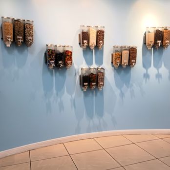 DiY Frozen Yogurt - a wall of jars of frozen yogurt - Ice Cream & Frozen Yogurt Near Me - Boynton Beach, Florida DiY Frozen Yogurt - a wall of jars of frozen yogurt - Ice Cream & Frozen Yogurt Near Me - Boynton Beach, Florida