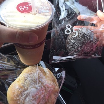 85°C Bakery Cafe-Cypress - Iced caramel sea salt coffee, milk bun, and chocolate milk bread - Coffee & Tea Near Me - Cypress, California 85°C Bakery Cafe-Cypress - Iced caramel sea salt coffee, milk bun, and chocolate milk bread - Coffee & Tea Near Me - Cypress, California
