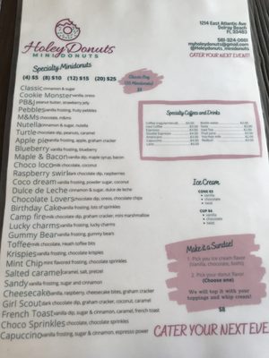 Menu photo 5 Holey Donuts Mini Donuts Delray beach, FL