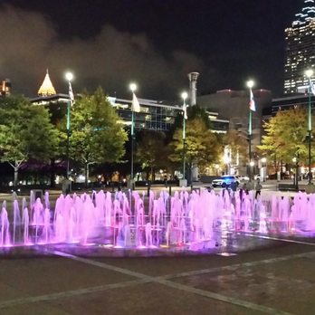Centennial Olympic Park - Water Fountain at 8pm. - Parks Near Me - Atlanta, Georgia