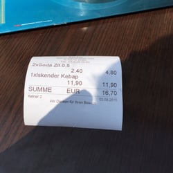 Türkis Imbiss - Die Preise sind ok.