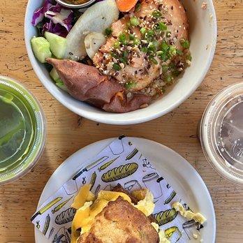 Superba Snacks + Coffee - UMAMI SALMON BOWL, BISCUIT SANDWICH - Breakfast & Brunch Near Me - Pasadena, California