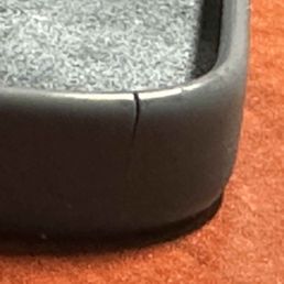 Crack in bottom left corner of case Crack in bottom left corner of case