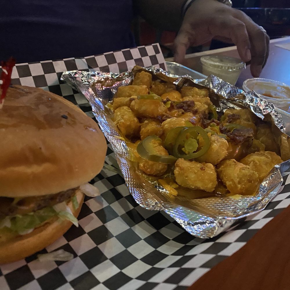 Maacs Grill - Cheddar Burger Loaded Tater Tots - Burgers Near Me - Irving, Texas
