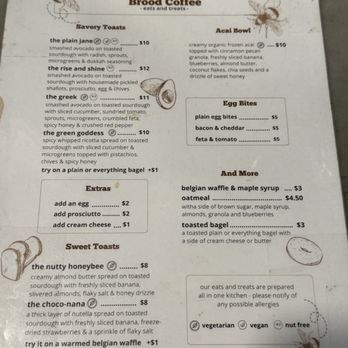 Brood Coffee - Food Menu (November 2025) - Coffee & Tea Near Me - Lincoln, California