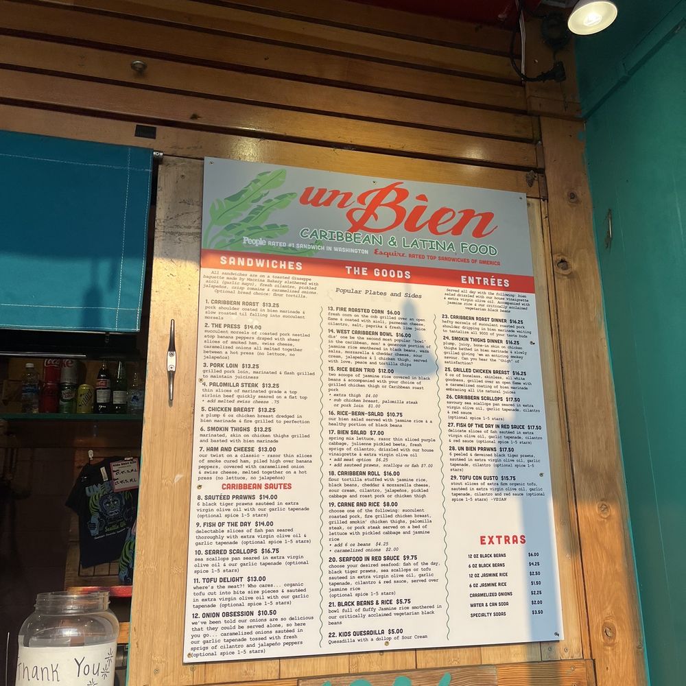Un Bien - menu - Caribbean Near Me - Seattle, Washington