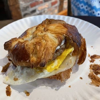 Lagerhaus Bakery - Sausage egg and cheese croissant - Bakeries Near Me - Harmony, Pennsylvania
