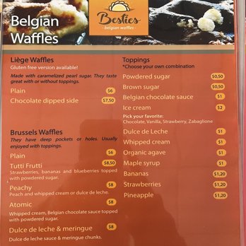 Besties - Belgian Waffles menu - Empanadas Near Me - Alpharetta, Georgia Besties - Belgian Waffles menu - Empanadas Near Me - Alpharetta, Georgia