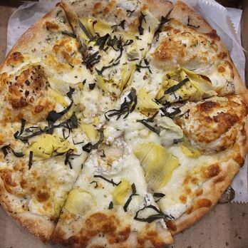 Migliori's Pizzeria - Bianca w/ artichokes added. - Pizza Near Me - Mount Pleasant, South Carolina Migliori's Pizzeria - Bianca w/ artichokes added. - Pizza Near Me - Mount Pleasant, South Carolina