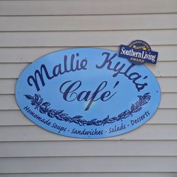 Outside sign. Voted Southern Season's list of small town restaurants!!