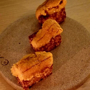 Kato - Course 1: Uni, Tapioca: The fried tapioca underneath tasted crispy, followed by a rich & velvety, A-MAZ-ING caramelized, buttery aftertaste - Taiwanese Near Me - Los Angeles, California Kato - Course 1: Uni, Tapioca: The fried tapioca underneath tasted crispy, followed by a rich & velvety, A-MAZ-ING caramelized, buttery aftertaste - Taiwanese Near Me - Los Angeles, California