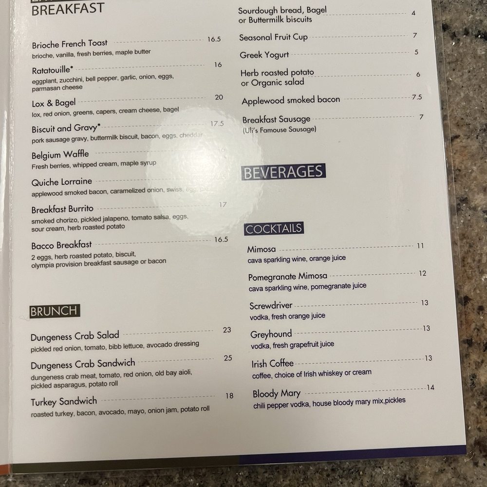 Bacco Cafe & Bistro - Breakfast & Brunch Near Me - Seattle, Washington