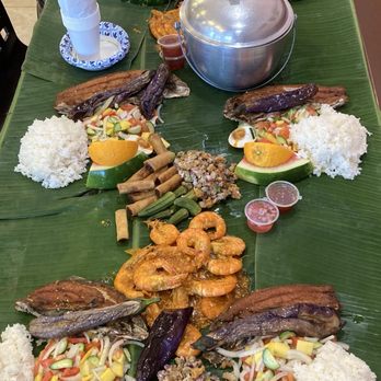 Nova's Grill - Boodle fight (kamayan) - Fast Food Near Me - Covina, California