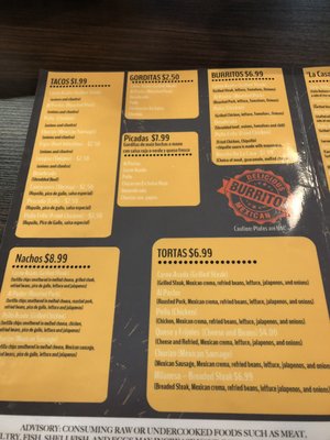 Menu photo 7 La Casa Del Taco Flowery Branch, GA
