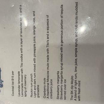 Brooklyn Dip And Burger - Drink menu - Burgers Near Me - Mineola, New York