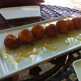 Barndiva - Tomato jam goat cheese croquettes with honey lavender - New American Near Me - Healdsburg, California Barndiva - Tomato jam goat cheese croquettes with honey lavender - New American Near Me - Healdsburg, California