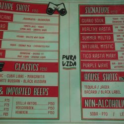 Pura Vida - Drinks