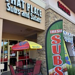 That Place Subs and Salads - Out front is nice and inviting to relax and enjoy your sandwich.