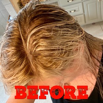 Lady & Saint- Ranch Rd - See how orange it was at the roots (again, this did NOT happen at Lady &Saint), this is why I needed correction. - Hair Stylists Near Me - Austin, Texas