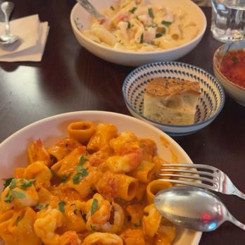 Fuzi Pasta Co - Rigatoni Alla Vodka with Shrimp and Alfredo-ish - Pasta Shops Near Me - Fresh Meadows, New York