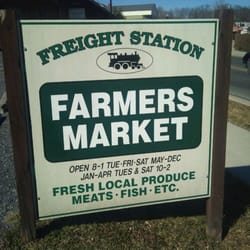 Freight Station Farmers Market - Sign & hours