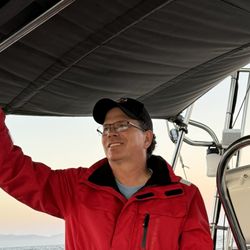 West Marine - Sailing off the coast of Central California.