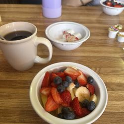 Cowboy Corral - We started with a bowl of fresh fruit. Nothing canned here... all meals made to order by nice people.