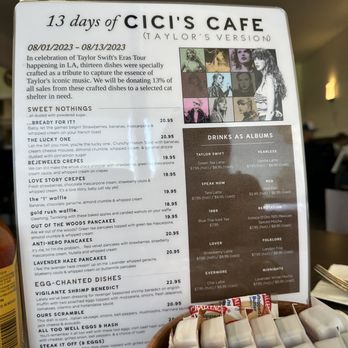 Lady C’s - Adorable Taylor Swift themed menu - Breakfast & Brunch Near Me - Tarzana, California Lady C’s - Adorable Taylor Swift themed menu - Breakfast & Brunch Near Me - Tarzana, California