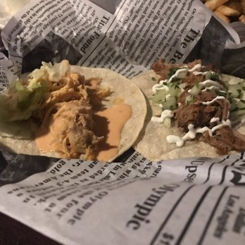 Crow and the Pitcher - Taco Tuesday special: buffalo chicken and carnitas - Burgers Near Me - Murray, Utah Crow and the Pitcher - Taco Tuesday special: buffalo chicken and carnitas - Burgers Near Me - Murray, Utah