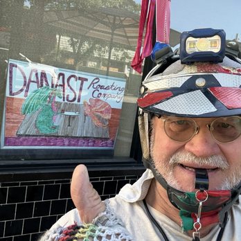 Dana Street Roasting Company - Exterior: ¡¡yours truly enjoying another fine start to the day ‼ - Coffee & Tea Near Me - Mountain View, California Dana Street Roasting Company - Exterior: ¡¡yours truly enjoying another fine start to the day ‼ - Coffee & Tea Near Me - Mountain View, California