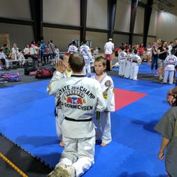 Karate Atlanta - Cumming - Mr. Sonnichsen giving the boys a post tournament talk. Such an encouraging teacher for these kids!