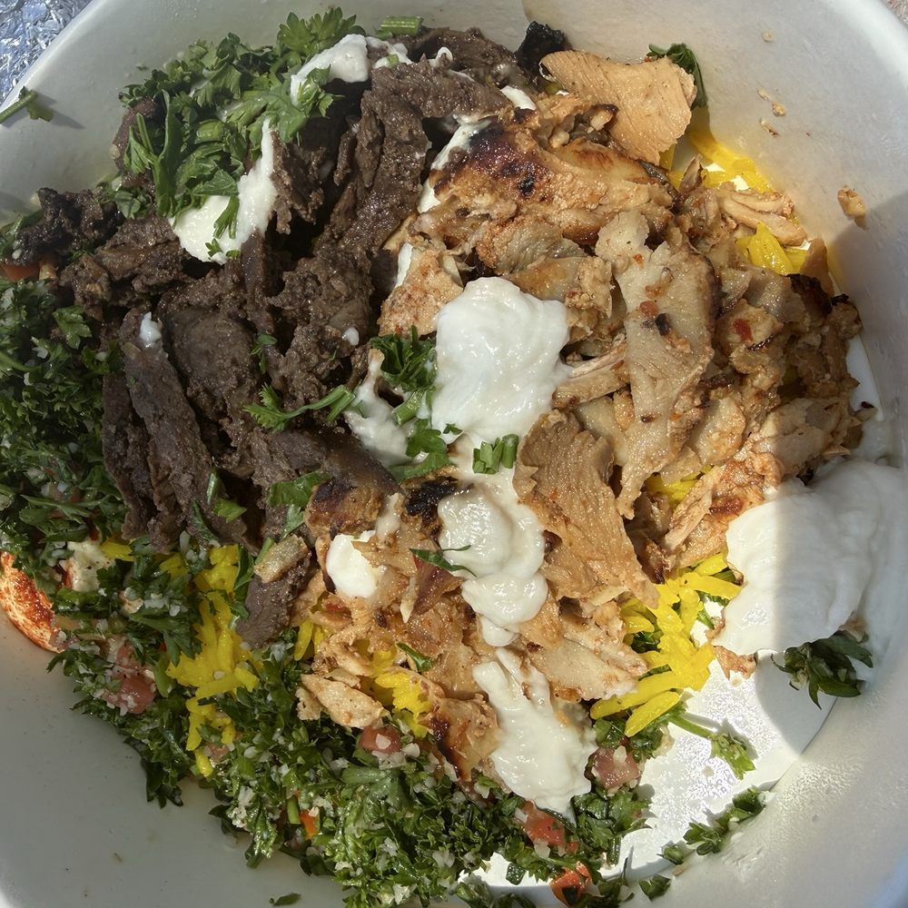 Shawarma Guys - Wagyu Beef & Chicken Shawarma Bowl - Food Trucks Near Me - San Diego, California Shawarma Guys - Wagyu Beef & Chicken Shawarma Bowl - Food Trucks Near Me - San Diego, California