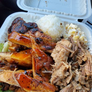 Ono Hawaiian BBQ - Kahlua pork, teriyaki chicken, rice, and macaroni salad - Barbeque Near Me - Delano, California Ono Hawaiian BBQ - Kahlua pork, teriyaki chicken, rice, and macaroni salad - Barbeque Near Me - Delano, California