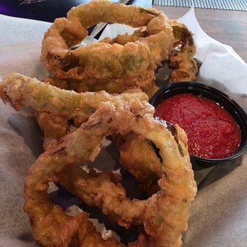 Bix - Deep fried battered green bell peppers - Sports Bars Near Me - West Des Moines, Iowa Bix - Deep fried battered green bell peppers - Sports Bars Near Me - West Des Moines, Iowa
